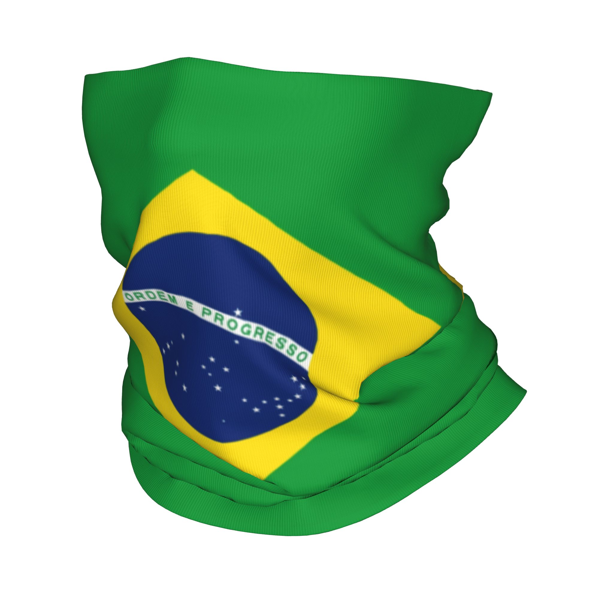 Neck Warmer Tube - Bandana com bandeira do Brasil personalizada,