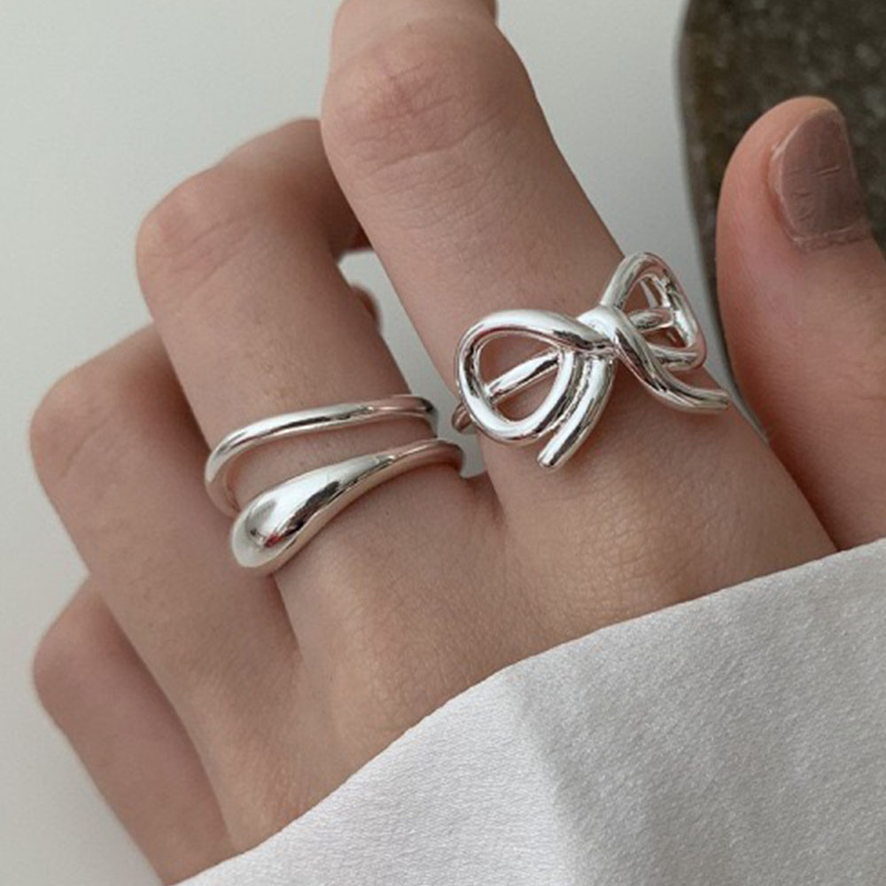 Tie Clip Silver - Anel simples de prata esterlina 925