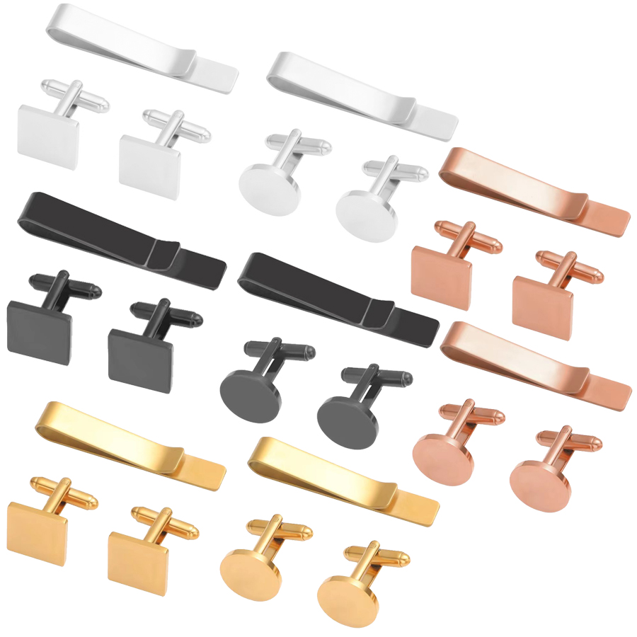 Tie Bar Set Gift - Freeteeme nova moda abotoaduras & gravata