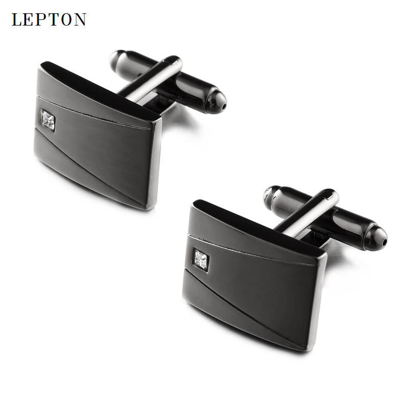 Tie Bar Set Gift - Clássico preto abotoaduras & clipes de