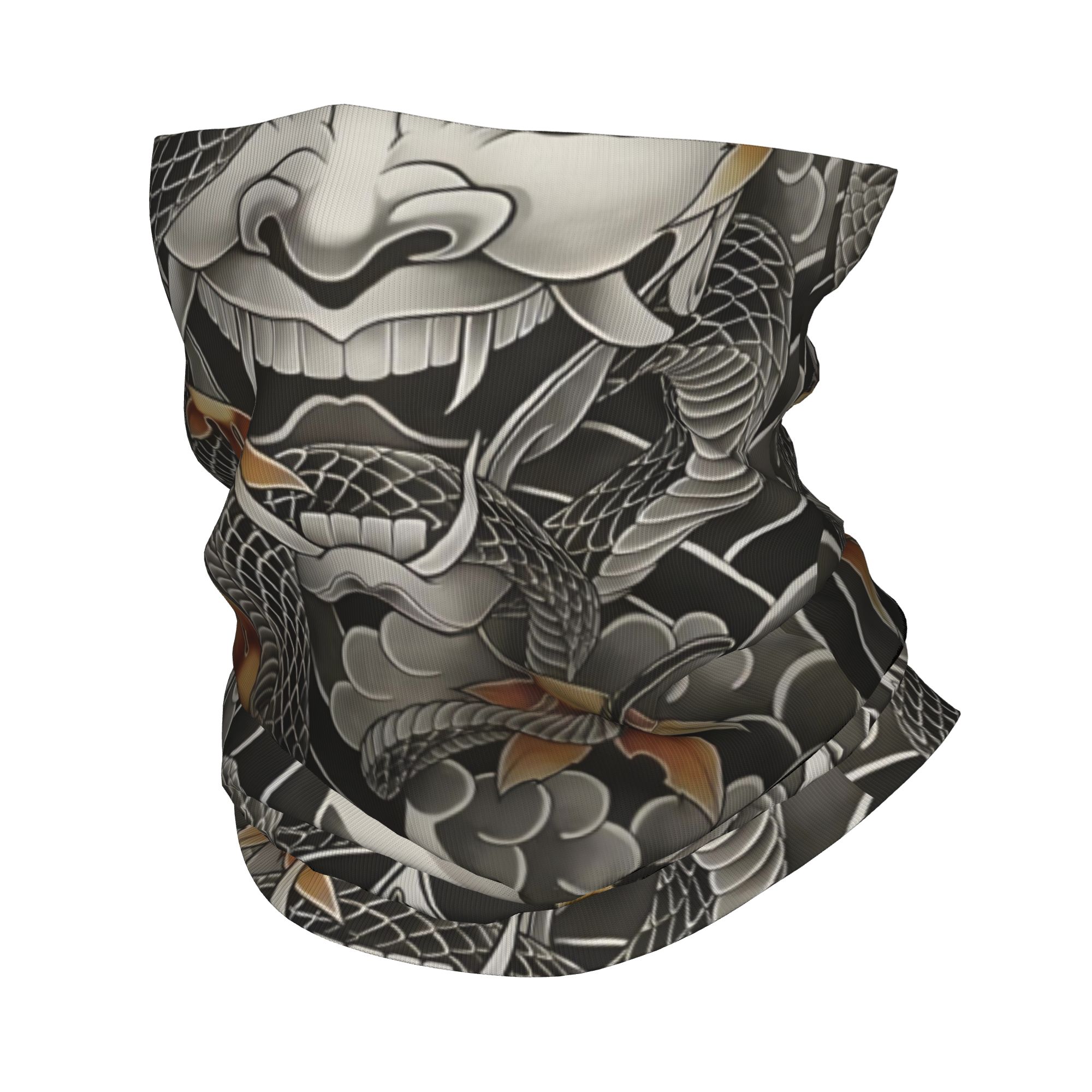 Neck Warmer Tube - Personalizado samurai oni demônio bandana pescoço
