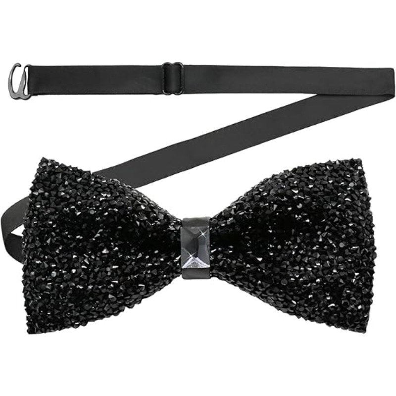 Bow Tie Pre Tied - Gravatas Borboleta de Strass da Moda