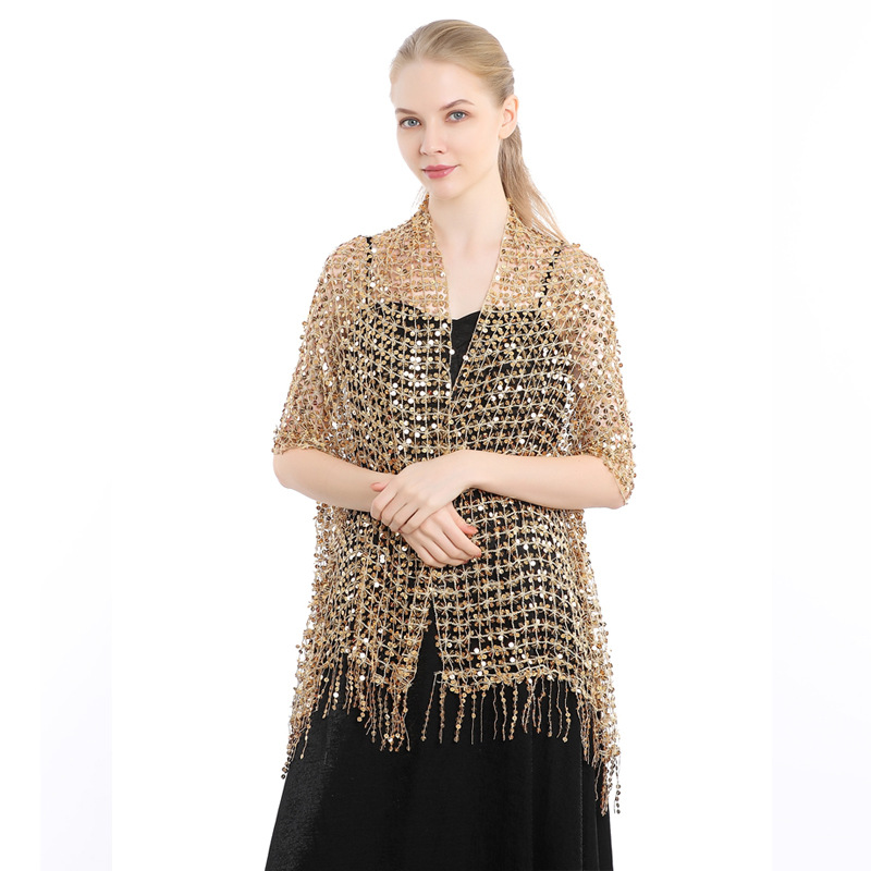 Xale de Franjas com Lantejoula - Stole Wedding Shawl avaliação e preço
