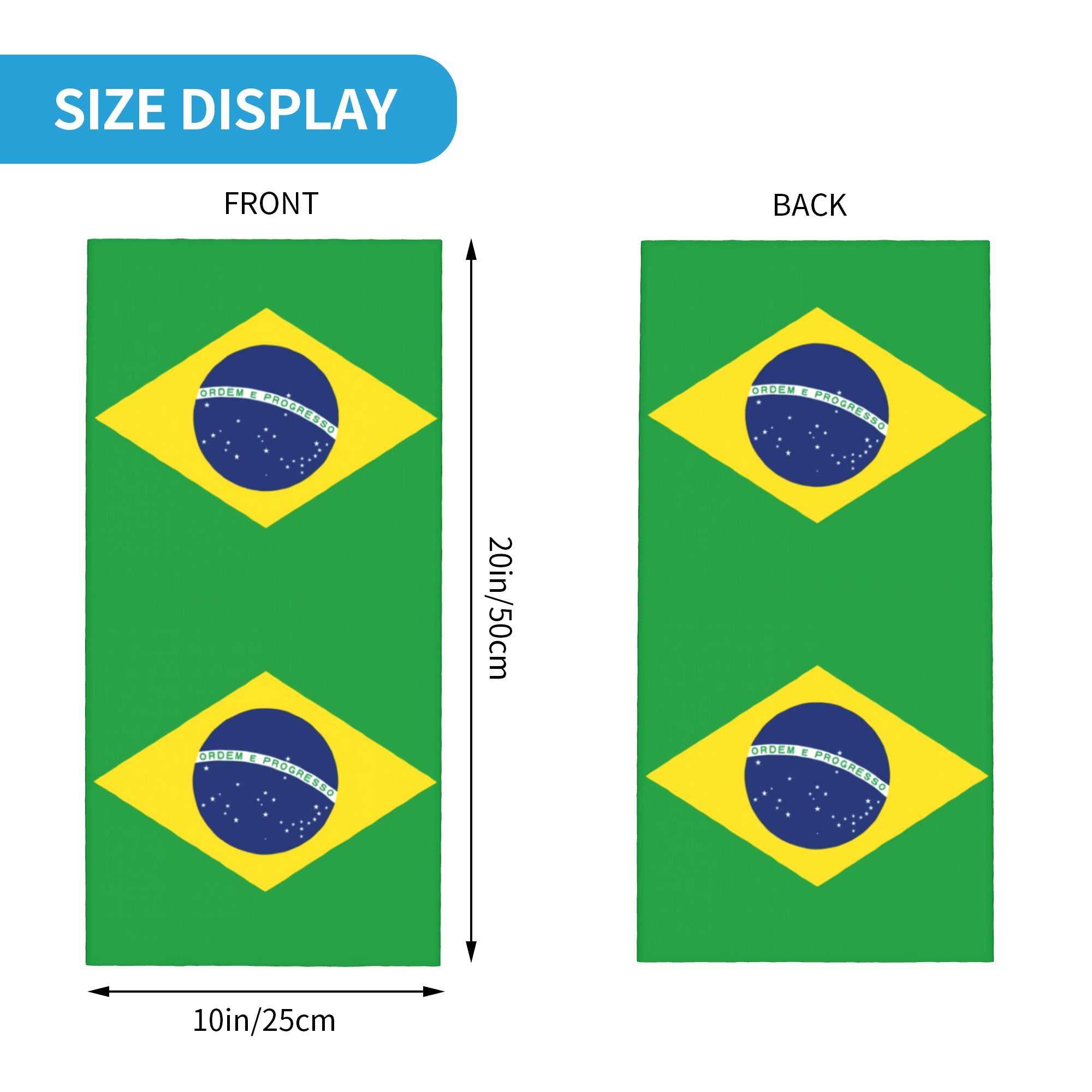 Bandana com bandeira do Brasil - Neck Warmer Tube avaliação e preço