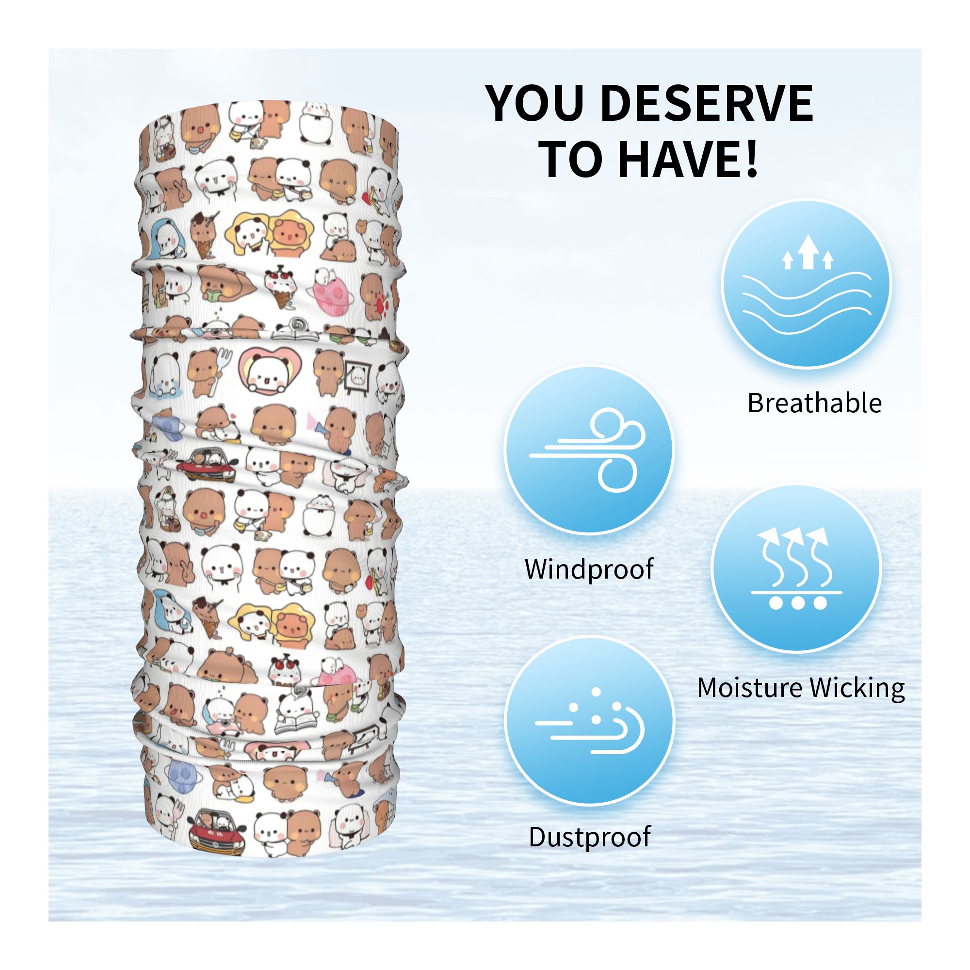 Urso personalizado dos desenho - Neck Warmer Tube avaliação e preço