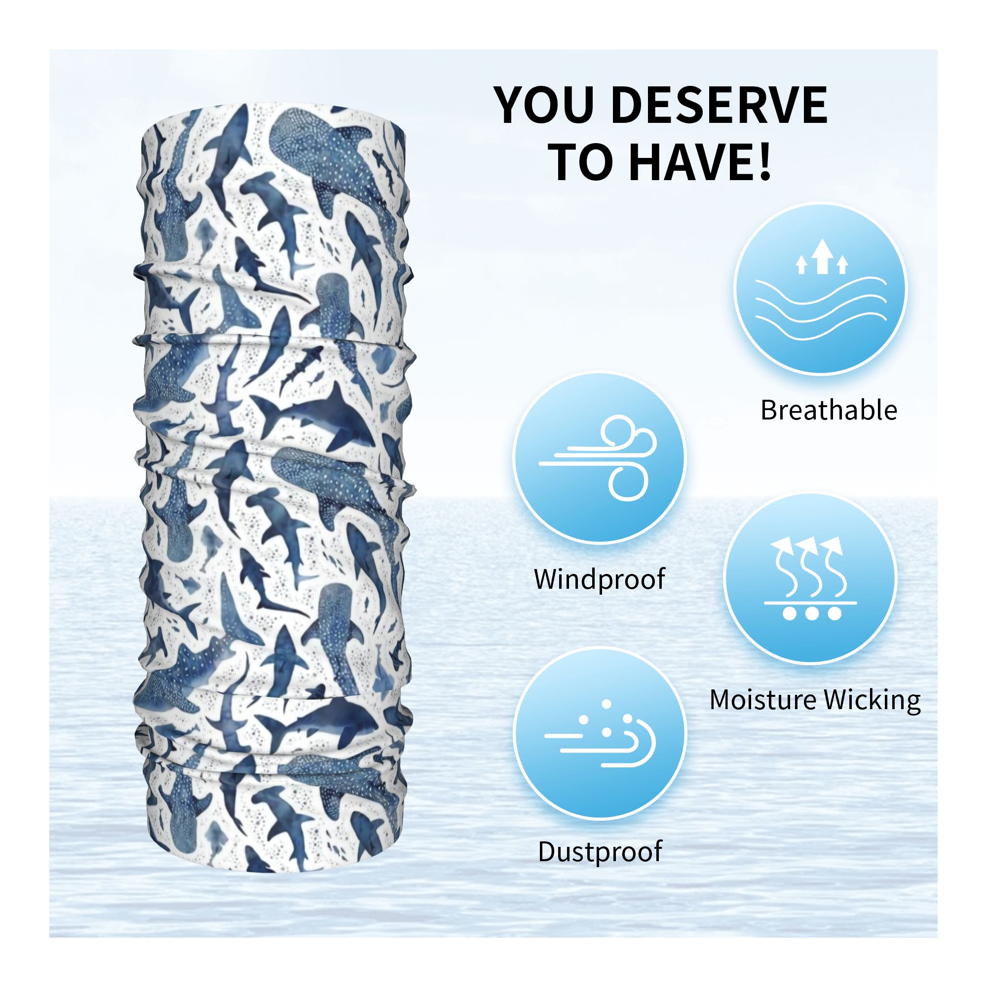 Personalizado azul aquarela tu - Neck Warmer Tube avaliação e preço