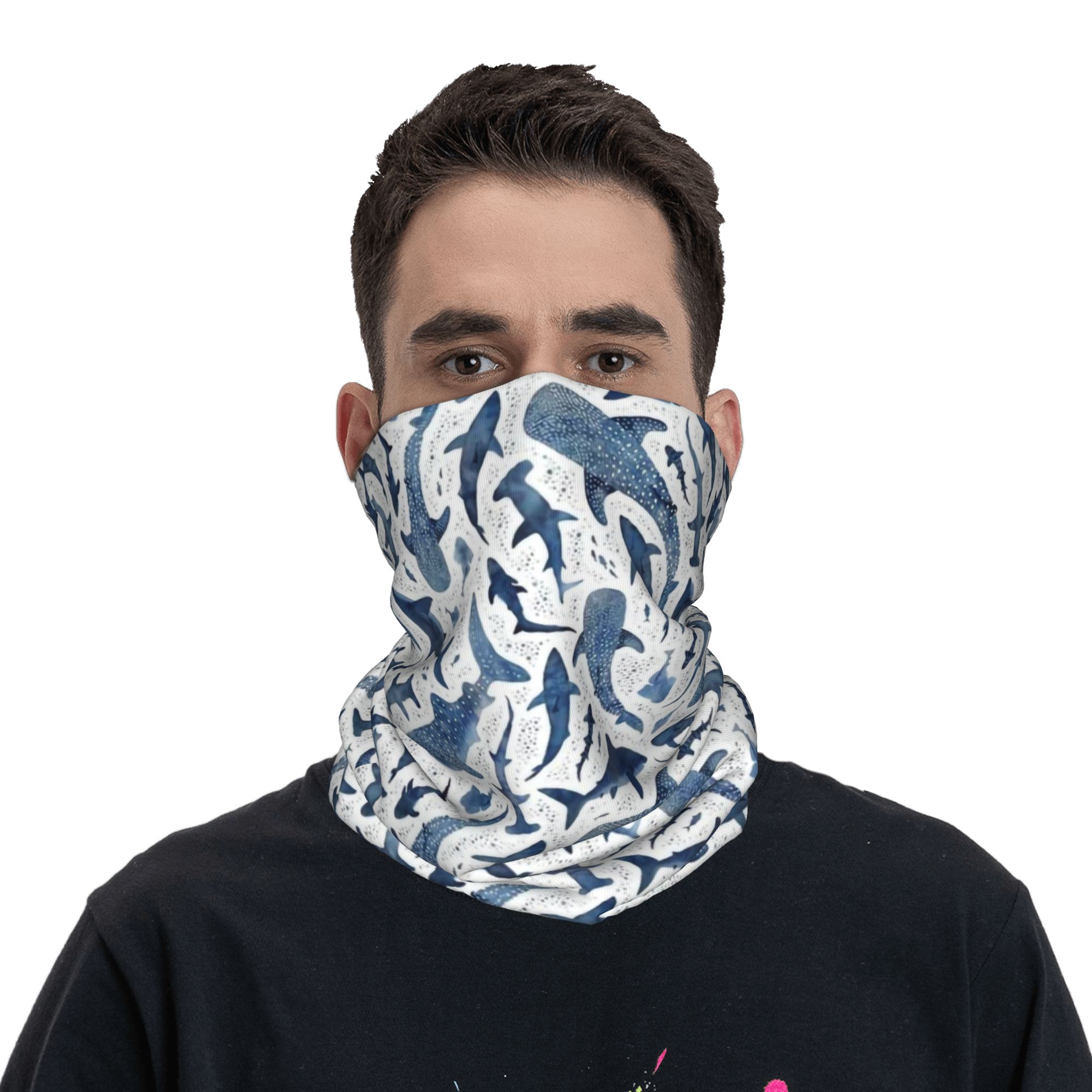 Personalizado azul aquarela tu - Neck Warmer Tube avaliação e preço