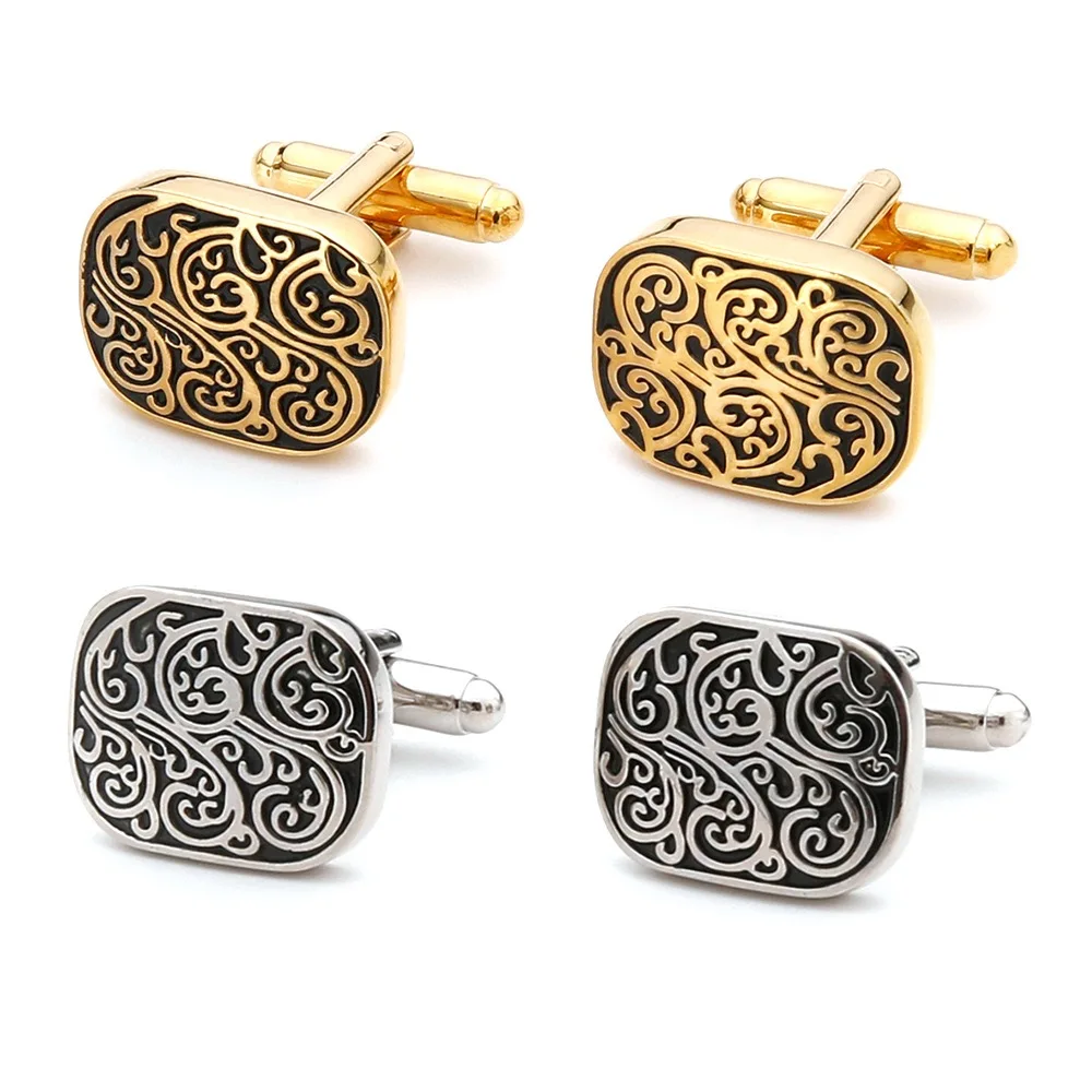 Abotoaduras douradas de alta q - Tie Clip Silver avaliação e preço
