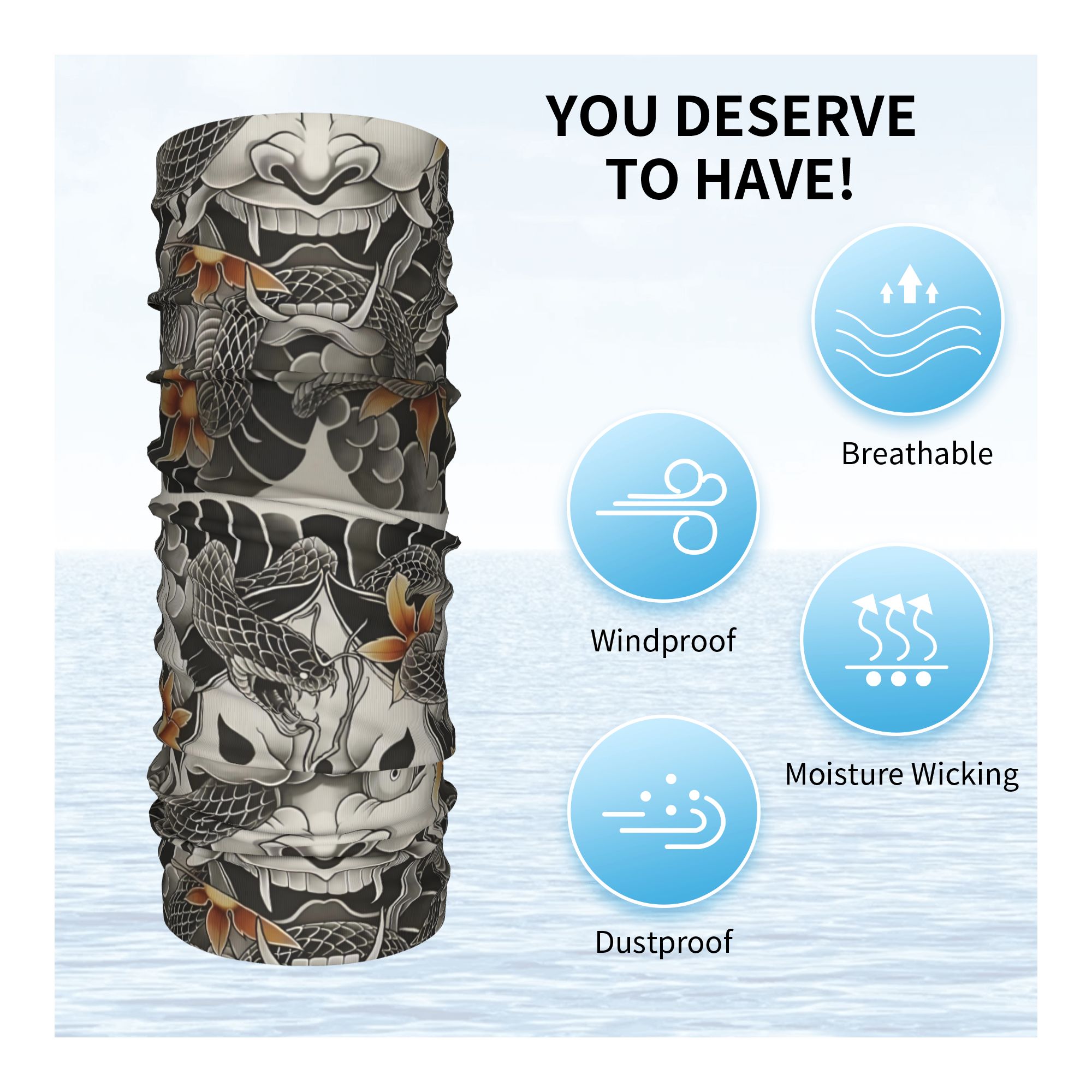 Personalizado samurai oni demô - Neck Warmer Tube avaliação e preço