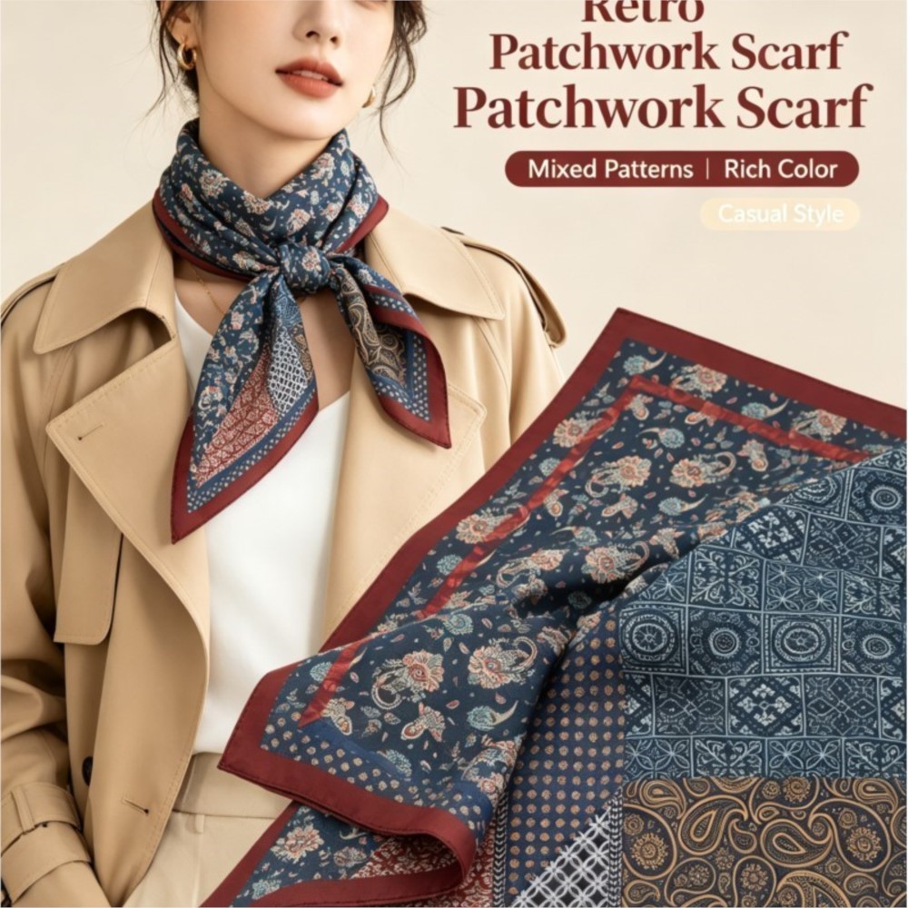 Lenço Quadrado Retro Paisley d - Bandana Cotton avaliação e preço