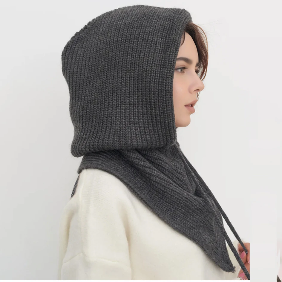 Gorro de Tricô Feminino com Ca - Infinity Scarf Knit avaliação e preço