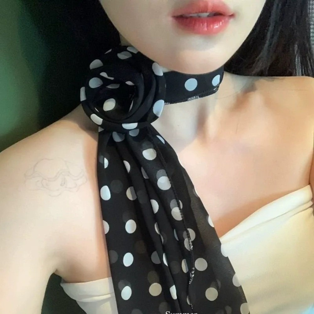 Novo Lenço Longo de Chiffon De - Ascot Neck Scarf avaliação e preço