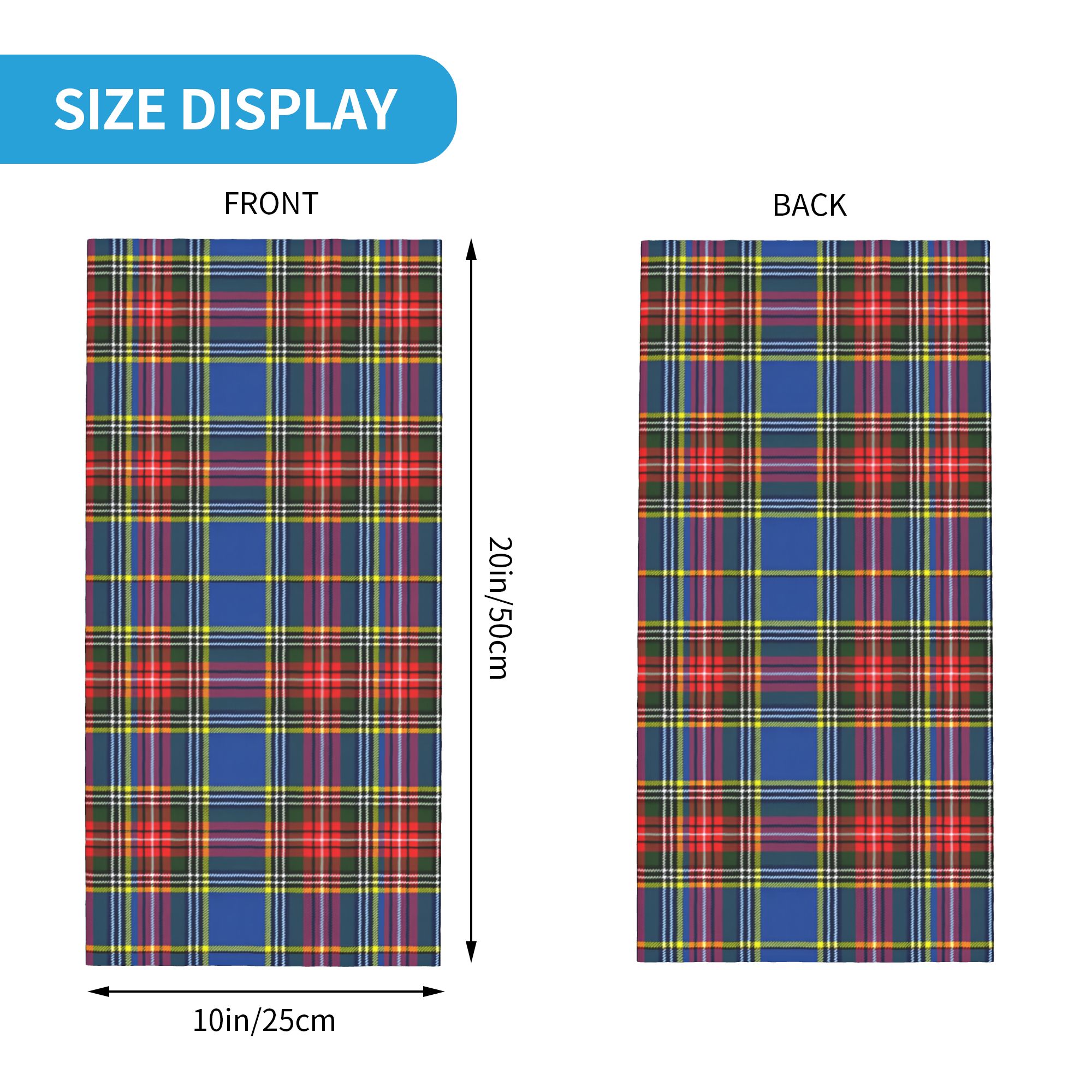 Personalizado real tartan xadr - Neck Warmer Tube avaliação e preço