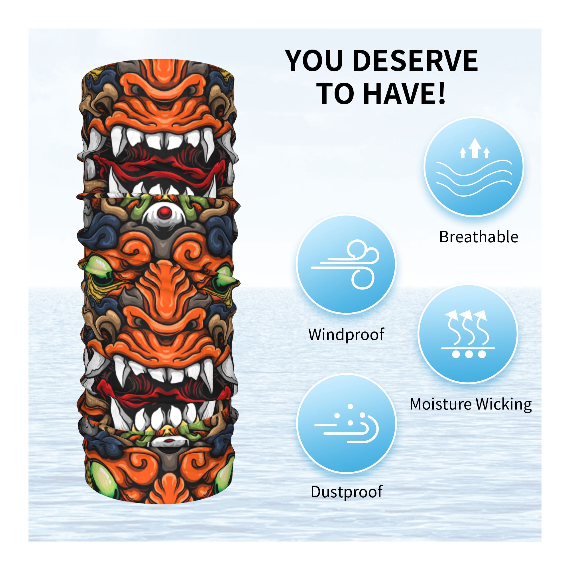 Personalizado samurai demônio  - Neck Warmer Tube avaliação e preço