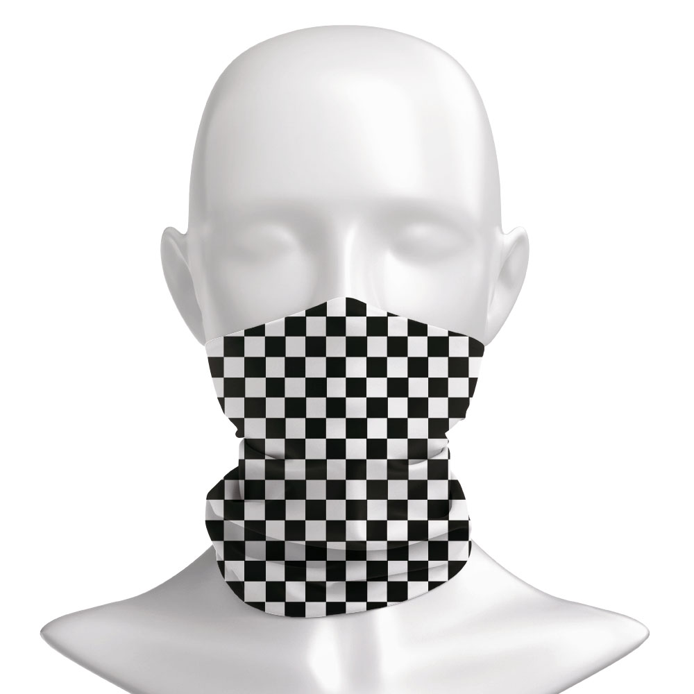 Xadrez ska impresso bandana pe - Neck Warmer Tube avaliação e preço